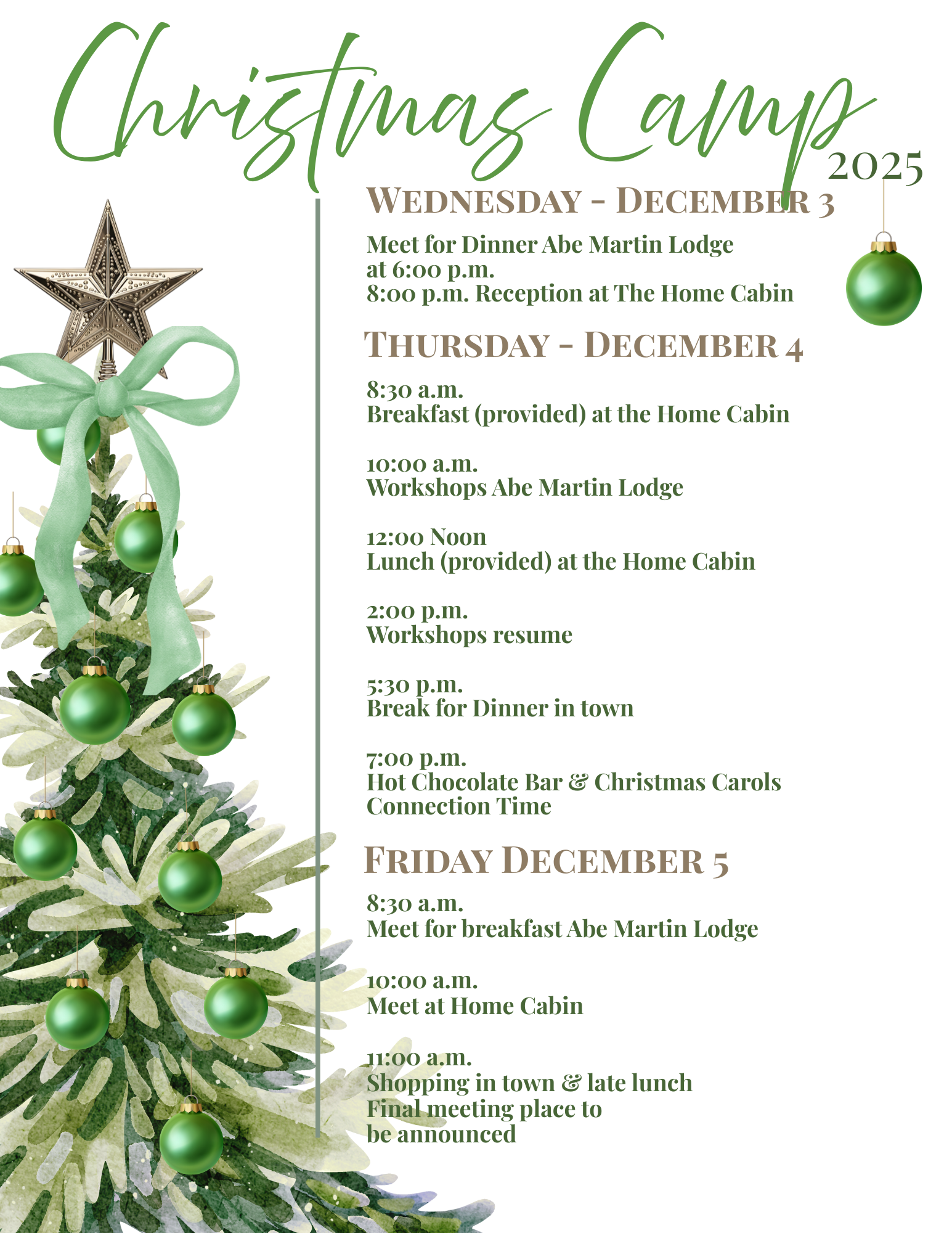 Christmas Camp promo